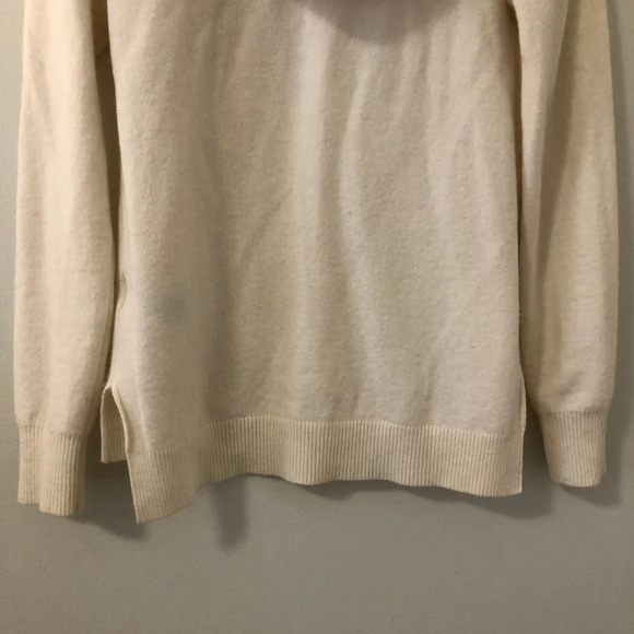 3/$25 ❥ GAP Wool Blend Off-White Zip-Up Hooded Sweater Size Small Cabincore Y2K - Picture 5 of 9